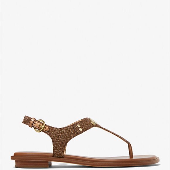 MICHAEL Michael Kors Logo Plate Chain-Mesh Sandal. Size 6.5 - Picture 2 of 3